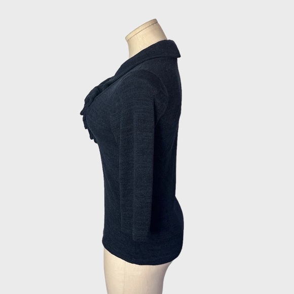 Forever 21 Crossover Wrapped Neck Sweater - M - Blue - Picture 4 of 6